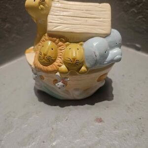 Noah's Ark Ceramic Piggy Bank 3.5"